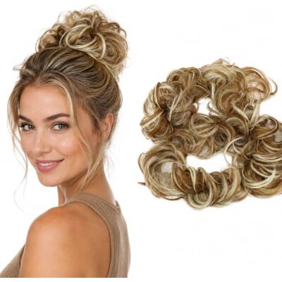 CAISHA XXL Postiche Choucho Avoir Les Cheveux Relevés Volumineux Bouclé Chignon Mélange Blond Brun Clair HW34 CAISHA XXL Postiche Choucho Avoir Les Cheveux Relevés Volumineux Bouclé Chignon Mélange Blond Brun Clair HW34