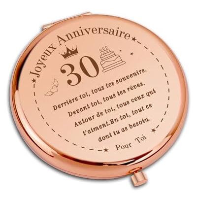 VivaJoy Cadeau pour femme année Miroir de poche élégant, personnalisé, cadeau parfait pour les sœurs, meilleur VivaJoy Cadeau pour femme année Miroir de poche élégant, personnalisé, cadeau parfait pour les sœurs, meilleur