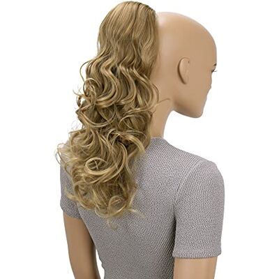 CAISHA Postiche 45 cm Extensions De Cheveux En Queue De Cheval Ondulé Fermeture Par Cordon Résistant à La Chaleur Mélange Brun Clair PH27 CAISHA Postiche 45 cm Extensions De Cheveux En Queue De Cheval Ondulé Fermeture Par Cordon Résistant à La Chaleur Mélange Brun Clair PH27