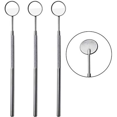 Hendevl Lot de 3 miroirs d'extension de cils amovibles en acier inoxydable pour observer les petits détails, 15 x 2 cm Hendevl Lot de 3 miroirs d'extension de cils amovibles en acier inoxydable pour observer les petits détails, 15 x 2 cm