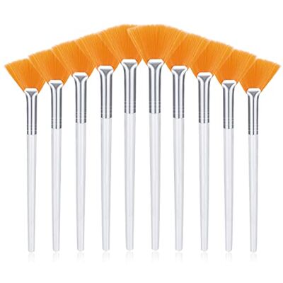 Newellsail 10 Pièces Pinceaux de Masque Brosses de Masque en Éventail Pinceau Applicateur de Visage Doux avec Poignée en Plastique Transparent pour Crème de Masque de Boue Newellsail 10 Pièces Pinceaux de Masque Brosses de Masque en Éventail Pinceau Applicateur de Visage Doux avec Poignée en Plastique Transparent pour Crème de Masque de Boue