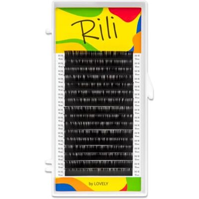 LOVELY Rili Black Extensions de cils individuels en noir, 0,10 mm d'épaisseur, 9 mm de longueur, 16 lignes, extensions de cils artificiels, cils – Extensions de cils professionnelles pour stylistes de LOVELY Rili Black Extensions de cils individuels en noir, 0,10 mm d'épaisseur, 9 mm de longueur, 16 lignes, extensions de cils artificiels, cils – Extensions de cils professionnelles pour stylistes de
