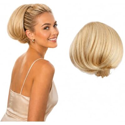 CAISHA Chignon Postiche Tresse Chignon Hepburn Attache Cheveux Chignons Mélange Blond Clair HD24 CAISHA Chignon Postiche Tresse Chignon Hepburn Attache Cheveux Chignons Mélange Blond Clair HD24