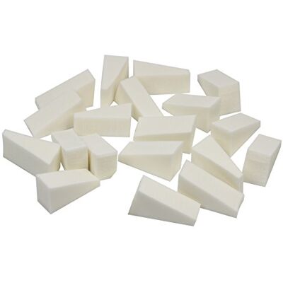 TRIXES Éponges maquillage biseautées – Lot de 20 Éponges maquillage sans latex – Pour fond de teint, Nail Art et usage professionnel TRIXES Éponges maquillage biseautées – Lot de 20 Éponges maquillage sans latex – Pour fond de teint, Nail Art et usage professionnel