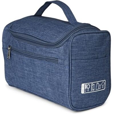 KINSTON Vanity Trousse de Toilette Cosmétiques avec poignée, Organisateur de Voyage à Suspendre Grande capacité Bleu KINSTON Vanity Trousse de Toilette Cosmétiques avec poignée, Organisateur de Voyage à Suspendre Grande capacité Bleu