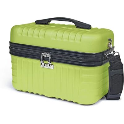 KINSTON Vanity Case Rigide à Bandoulière Trousse de Toilette Voyage Cosmétiques Rigide avec Poignet Organisateur de Voyage Boîte de Rangement Grande capacité Vert Claire KINSTON Vanity Case Rigide à Bandoulière Trousse de Toilette Voyage Cosmétiques Rigide avec Poignet Organisateur de Voyage Boîte de Rangement Grande capacité Vert Claire
