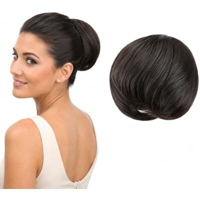CAISHA Chignon Postiche Tresse Chignon Hepburn Attache Cheveux Chignons Brun Foncé HD1 CAISHA Chignon Postiche Tresse Chignon Hepburn Attache Cheveux Chignons Brun Foncé HD1