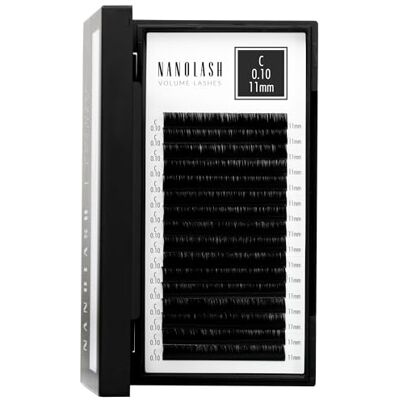 Nanolash Wimpers voor Wimperextensions wimpers voor professionele verlenging, valse wimpers voor wimperextensions (0.10 C, 11mm) Nanolash Wimpers voor Wimperextensions wimpers voor professionele verlenging, valse wimpers voor wimperextensions (0.10 C, 11mm)
