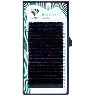 LOVELY Extensions de cils simples en silicone pour extensions de cils Noir Extensions de cils avec courbure C, D, L, M Extension de cils individuelle avec 16 rangées, courbure C Épaisseur : LOVELY Extensions de cils simples en silicone pour extensions de cils Noir Extensions de cils avec courbure C, D, L, M Extension de cils individuelle avec 16 rangées, courbure C Épaisseur :