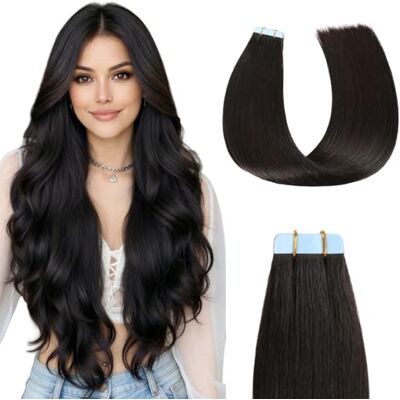 Sunya Extension Adhesive Cheveux Naturel 40cm Noir Fonce Extension Cheveux Naturel Adhesif Tape In Hair Extensions Human Hair 20 Pièces/40g #1B Noir Naturel Sunya Extension Adhesive Cheveux Naturel 40cm Noir Fonce Extension Cheveux Naturel Adhesif Tape In Hair Extensions Human Hair 20 Pièces/40g #1B Noir Naturel