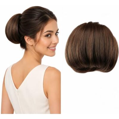 CAISHA Chignon Postiche Tresse Chignon Hepburn Attache Cheveux Chignons Mélange Brun HD15 CAISHA Chignon Postiche Tresse Chignon Hepburn Attache Cheveux Chignons Mélange Brun HD15