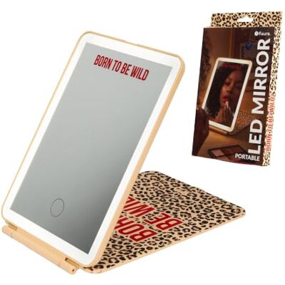 Fisura . – Miroir de Maquillage de Voyage Original Wild. Miroir Pliable. Miroir de maquillage portable avec lumières. 3 couleurs de lumière. Luminosité réglable. Pliable. Contrôle tactile. Fisura . – Miroir de Maquillage de Voyage Original Wild. Miroir Pliable. Miroir de maquillage portable avec lumières. 3 couleurs de lumière. Luminosité réglable. Pliable. Contrôle tactile.