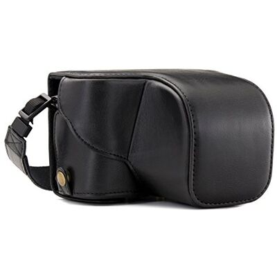 MegaGear MG984 Etui de Protection avec Bandoulière/Accès Batterie en Cuir pour Appareil Photo Sony Alpha A6300/A6000 (16-50 mm) Noir MegaGear MG984 Etui de Protection avec Bandoulière/Accès Batterie en Cuir pour Appareil Photo Sony Alpha A6300/A6000 (16-50 mm) Noir