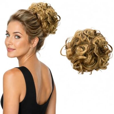 CAISHA Chignon Postiche Tresse Chignon Chignon Hepburn Attache Cheveux Chignons Mélange Blond Brun HK116 CAISHA Chignon Postiche Tresse Chignon Chignon Hepburn Attache Cheveux Chignons Mélange Blond Brun HK116