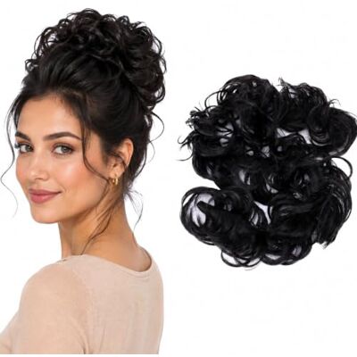 CAISHA XXL Postiche Choucho Avoir Les Cheveux Relevés Volumineux Bouclé Chignon Brun Noir HW22 CAISHA XXL Postiche Choucho Avoir Les Cheveux Relevés Volumineux Bouclé Chignon Brun Noir HW22