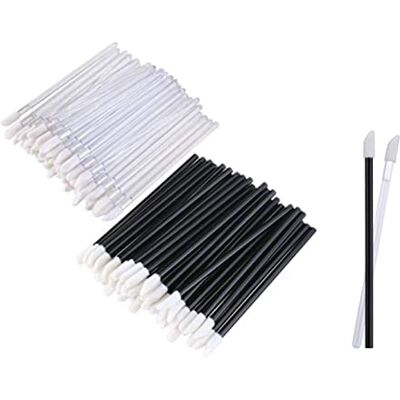 Chedin Lot de 200 pinceaux jetables, bâton de rouge lèvres, applicateur de gloss, pinceau correcteur (noir + blanc) Chedin Lot de 200 pinceaux jetables, bâton de rouge lèvres, applicateur de gloss, pinceau correcteur (noir + blanc)
