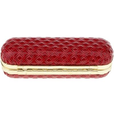 AHIOJEGX Étui à rouge à lèvres élégant pour femme avec miroir et support en cuir synthétique pour maquillage, Rouge, One Size, Classique AHIOJEGX Étui à rouge à lèvres élégant pour femme avec miroir et support en cuir synthétique pour maquillage, Rouge, One Size, Classique