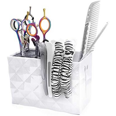 Semme Salon de coiffure Double cas professionnel Ciseaux de coiffeur Pinceaux Clips Support Support Support Outils de coiffure Accessoires Boîte de rangement Grande capacité (Blanc) Semme Salon de coiffure Double cas professionnel Ciseaux de coiffeur Pinceaux Clips Support Support Support Outils de coiffure Accessoires Boîte de rangement Grande capacité (Blanc)