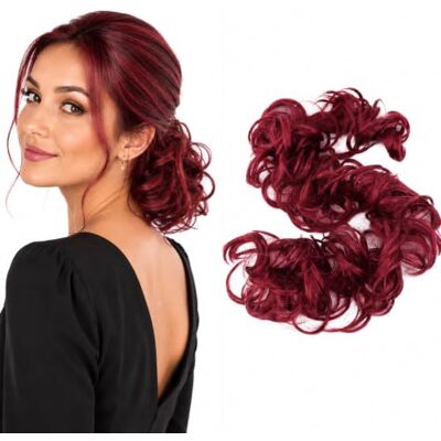 CAISHA XXL Postiche Choucho Avoir Les Cheveux Relevés Volumineux Bouclé Chignon Rouge Intense HW29 CAISHA XXL Postiche Choucho Avoir Les Cheveux Relevés Volumineux Bouclé Chignon Rouge Intense HW29
