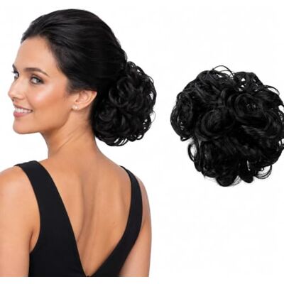 CAISHA Chignon Postiche Tresse Chignon Chignon Hepburn Attache Cheveux Chignons Brun-Noir HK102 CAISHA Chignon Postiche Tresse Chignon Chignon Hepburn Attache Cheveux Chignons Brun-Noir HK102
