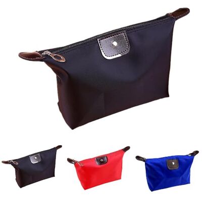 TRIXES Lot de 3 trousses de toilette voyage imperméables Bleu Noir Rouge Trousses pour maquillage, cosmétiques, articles de toilette, pinceaux et accessoires Pochettes de voyage compactes TRIXES Lot de 3 trousses de toilette voyage imperméables Bleu Noir Rouge Trousses pour maquillage, cosmétiques, articles de toilette, pinceaux et accessoires Pochettes de voyage compactes
