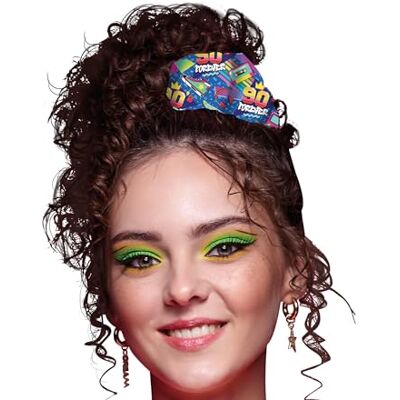 FIESTAS GUIRCA Chouchou multicolore 90s Accessoire de cheveux pour déguisement de fête disco et années 90 Idéal pour femme adulte pour célébrations et événements de style rétro Multicolore FIESTAS GUIRCA Chouchou multicolore 90s Accessoire de cheveux pour déguisement de fête disco et années 90 Idéal pour femme adulte pour célébrations et événements de style rétro Multicolore