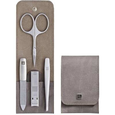 ZWILLING Etui de poche, cuir, taupe, 4 pièces. ZWILLING Etui de poche, cuir, taupe, 4 pièces.