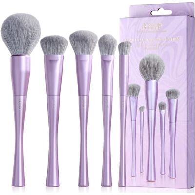 Jessup Pinceaux Maquillages Visage Lot de 5 Fibres Synthétiques Premium Pinceau de Maquillage Visage pour Fond de Teint, Contour, Blush, Souligner et Poudre, Violet T514 Jessup Pinceaux Maquillages Visage Lot de 5 Fibres Synthétiques Premium Pinceau de Maquillage Visage pour Fond de Teint, Contour, Blush, Souligner et Poudre, Violet T514