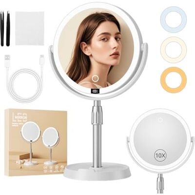 JOTOL Miroir de maquillage avec éclairage et nanomètre JOTOL Miroir de maquillage avec éclairage et nanomètre