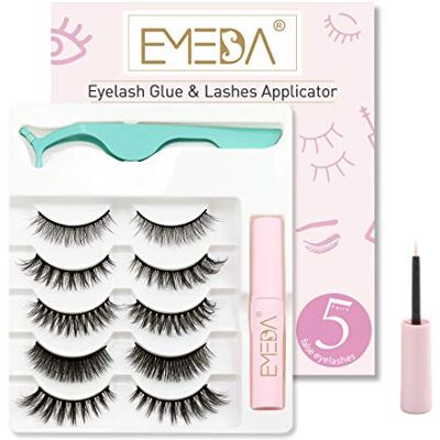 EMEDA naturel faux cils avec colle 5 paires de faux cils moelleux Multipack de faux cils épais et longs avec colle Dénudez les faux cils avec un applicateur natural faux false lashes (mix 01) EMEDA naturel faux cils avec colle 5 paires de faux cils moelleux Multipack de faux cils épais et longs avec colle Dénudez les faux cils avec un applicateur natural faux false lashes (mix 01)