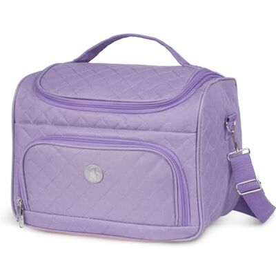 KINSTON Vanity avec Séparateurs Amovibles Trousse de Toilette Cosmétiques avec Compartiments et Poignée, Organisateur de Voyage à Suspendre, Sac de Rangement Grande capacité Lavande KINSTON Vanity avec Séparateurs Amovibles Trousse de Toilette Cosmétiques avec Compartiments et Poignée, Organisateur de Voyage à Suspendre, Sac de Rangement Grande capacité Lavande