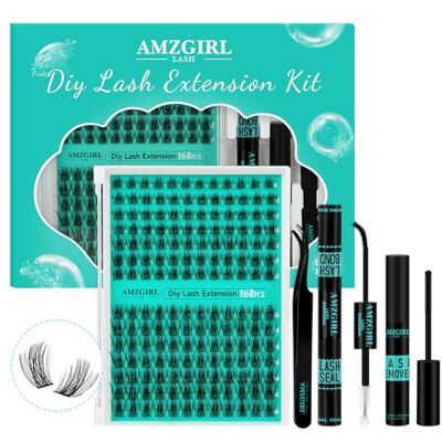AMZGIRL LASH Kit d'extensions de cils, kit de grappes de cils DIY 168 pièces avec colle et scellant de cils imperméable, dissolvant de cils pour kit d'extensions (Medusa Kit D-Mix8-16mm) AMZGIRL LASH Kit d'extensions de cils, kit de grappes de cils DIY 168 pièces avec colle et scellant de cils imperméable, dissolvant de cils pour kit d'extensions (Medusa Kit D-Mix8-16mm)