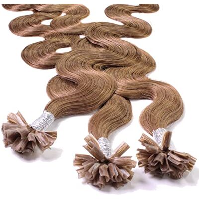 hair2heart Lot de 50 extensions en cheveux naturels ondulés 0,5 g 60 cm 8/1 blond clair cendré hair2heart Lot de 50 extensions en cheveux naturels ondulés 0,5 g 60 cm 8/1 blond clair cendré