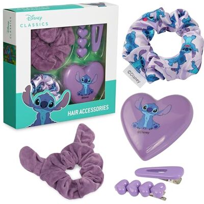 Disney Stitch Set d'Accessoires Cheveux Fille Ado, Pinces à Cheveux Brosse Pliante Cheveux Chouchou Cheveux Cadeau Fille Disney Stitch Set d'Accessoires Cheveux Fille Ado, Pinces à Cheveux Brosse Pliante Cheveux Chouchou Cheveux Cadeau Fille