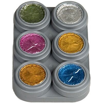 GRIMAS Maquillage à l'eau pure, palette M6, couleur métallique (20602000M6) GRIMAS Maquillage à l'eau pure, palette M6, couleur métallique (20602000M6)
