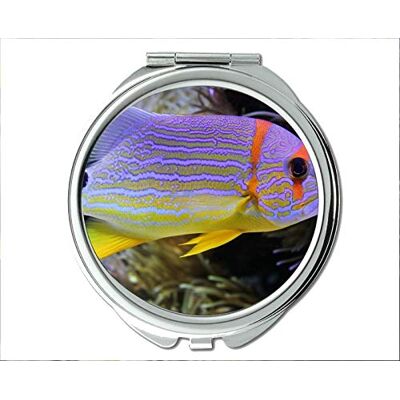 YENDOSTEEN Miroir compact, miroir de poche, miroir portable, grossissement x2 YENDOSTEEN Miroir compact, miroir de poche, miroir portable, grossissement x2