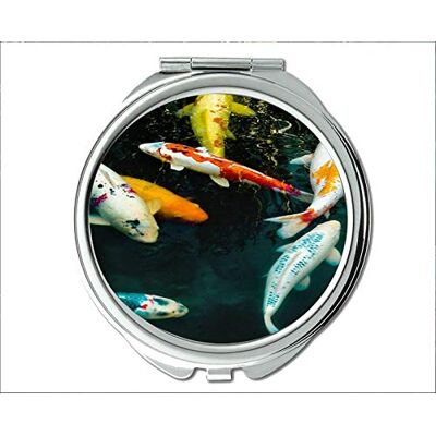 YENDOSTEEN Miroir de poche, miroir de maquillage, miroir de poche, miroir portable grossissant x2 YENDOSTEEN Miroir de poche, miroir de maquillage, miroir de poche, miroir portable grossissant x2