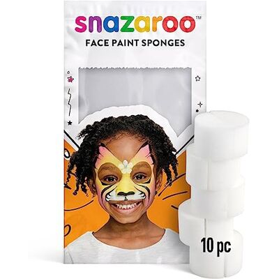 Snazaroo Éponges Semi-circulaires Haute Densité à Pores Fins pour Peinture pour le Visage et le Corps Lot de 10 Facile à Utiliser et à Nettoyer Snazaroo Éponges Semi-circulaires Haute Densité à Pores Fins pour Peinture pour le Visage et le Corps Lot de 10 Facile à Utiliser et à Nettoyer