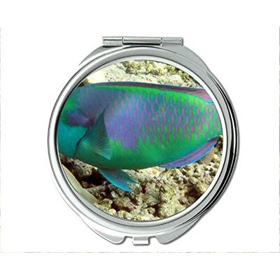 YENDOSTEEN Miroir compact, miroir de poche, miroir portable, grossissement x2 YENDOSTEEN Miroir compact, miroir de poche, miroir portable, grossissement x2