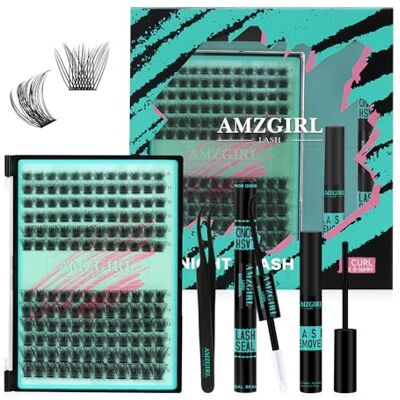 AMZGIRL LASH Kit d'extension de cils DIY et Lash Bond & Seal Waterproof, Glue Éliminateur et Applicateur pour Cils Faux Individuels 144 Pcs (D-Mix 8-16mm) AMZGIRL LASH Kit d'extension de cils DIY et Lash Bond & Seal Waterproof, Glue Éliminateur et Applicateur pour Cils Faux Individuels 144 Pcs (D-Mix 8-16mm)
