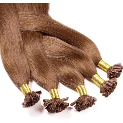 hair2heart 25 x 0.5g extensions cheveux keratine à chaud 50cm, #8 Noisette, lisse hair2heart 25 x 0.5g extensions cheveux keratine à chaud 50cm, #8 Noisette, lisse