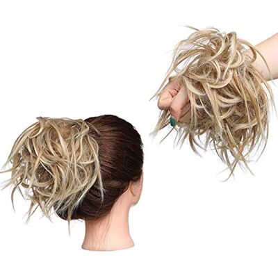 S-noilite XXL Postiche Cheveux En Caoutchouc Chouchou Chignons VOLUMINEUX Bouclés Ou Chignon Décoiffé Extension a clip Cheveux Naturel Blonde de sable à blond de blanchiment S-noilite XXL Postiche Cheveux En Caoutchouc Chouchou Chignons VOLUMINEUX Bouclés Ou Chignon Décoiffé Extension a clip Cheveux Naturel Blonde de sable à blond de blanchiment