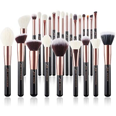 Jessup Pinceaux Maquillages 25pcs Ensemble Picneau à Maquillage Professionnel Pinceau Teint,Poudre,Fard à Paupières,Eye-Liner,Correcteur Pinceaux Kit Synthétiques Naturelles Noir/Or Rose T155 Jessup Pinceaux Maquillages 25pcs Ensemble Picneau à Maquillage Professionnel Pinceau Teint,Poudre,Fard à Paupières,Eye-Liner,Correcteur Pinceaux Kit Synthétiques Naturelles Noir/Or Rose T155