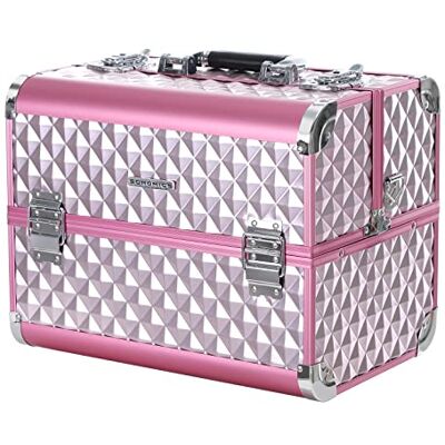 SONGMICS Beauty Case Coffret de Maquillage Grande Taille Motif de Losange pour esthéticien Professionnel Produit de Maquillage Vernis à ongle Rangement 36 x 23 x 28 (L x l x h) JBC319P SONGMICS Beauty Case Coffret de Maquillage Grande Taille Motif de Losange pour esthéticien Professionnel Produit de Maquillage Vernis à ongle Rangement 36 x 23 x 28 (L x l x h) JBC319P