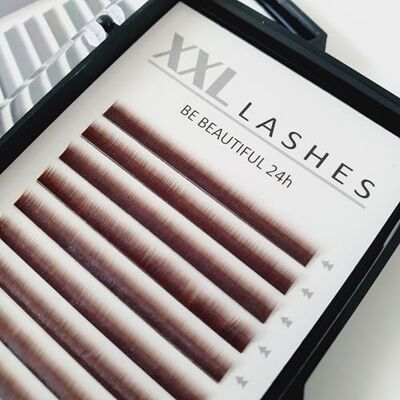 XXL Lashes Cils droits sans courbe pour sourcils, reconstruction et extensions de sourcils, 1 boîte avec 12 rangées de différentes longueurs pour épaissir et allonger les sourcils, faux sourcils, marron foncé XXL Lashes Cils droits sans courbe pour sourcils, reconstruction et extensions de sourcils, 1 boîte avec 12 rangées de différentes longueurs pour épaissir et allonger les sourcils, faux sourcils, marron foncé