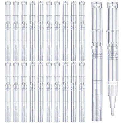 BAQI Lot de 20 stylos rotatifs transparents pour ongles 3 ml Stylo vide d'huile pour cuticules avec pointe pinceau Cosmétiques Conteneur Applicateurs Cils Croissance Liquide Tube BAQI Lot de 20 stylos rotatifs transparents pour ongles 3 ml Stylo vide d'huile pour cuticules avec pointe pinceau Cosmétiques Conteneur Applicateurs Cils Croissance Liquide Tube