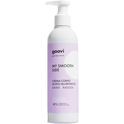 Goovi , My Smooth Side, crème hydratante et raffermissante avec acide hyaluronique, hydrate et rend la peau lisse et douce, 240 ml Goovi , My Smooth Side, crème hydratante et raffermissante avec acide hyaluronique, hydrate et rend la peau lisse et douce, 240 ml