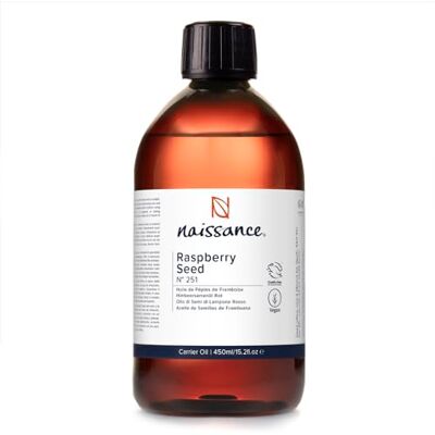 Naissance Huile De Pépins De Framboise (No. 251) 450ml Naturelle, Vegan Nourrissant pour Visage, Cheveux, Peau, Cosmétique Naissance Huile De Pépins De Framboise (No. 251) 450ml Naturelle, Vegan Nourrissant pour Visage, Cheveux, Peau, Cosmétique