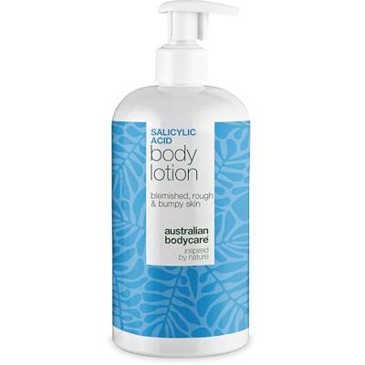 Australian Bodycare Lotion corps à l'acide salicylique (500 ml) pour imperfections, peau sèche et grasse. Avec BHA, niacinamide et acide hyaluronique pour exfolier et hydrater Australian Bodycare Lotion corps à l'acide salicylique (500 ml) pour imperfections, peau sèche et grasse. Avec BHA, niacinamide et acide hyaluronique pour exfolier et hydrater