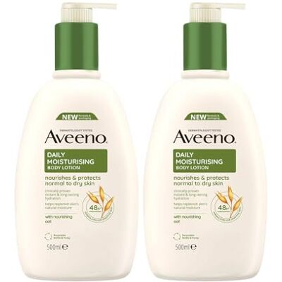 Aveeno Crème hydratante Soin quotidien 500 ml Lot de 2 Aveeno Crème hydratante Soin quotidien 500 ml Lot de 2